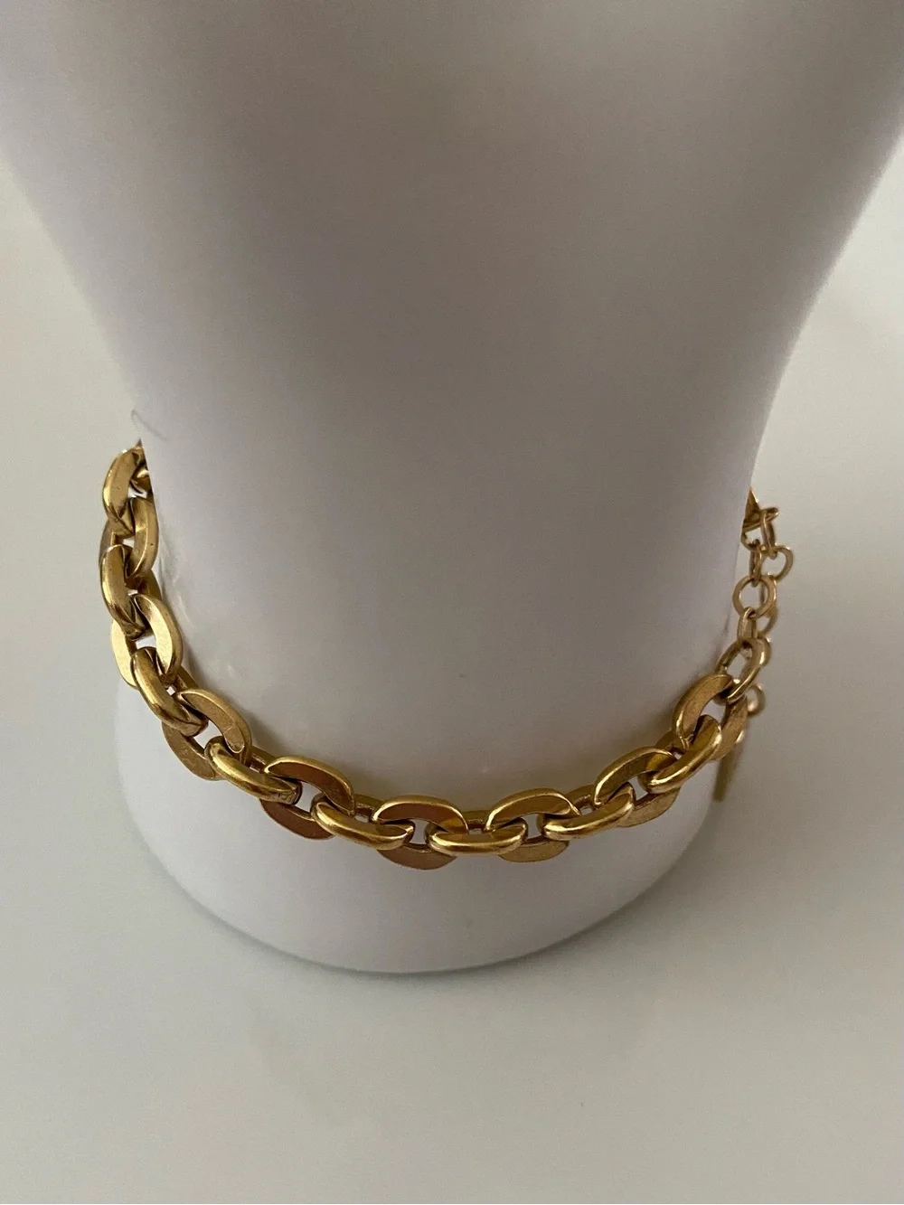 Gold Chain Link Bracelet with Branded Square Tag